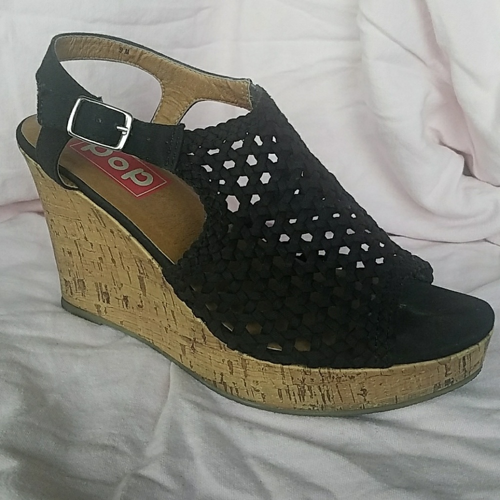 Black Wedges Size 9